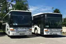 Setra S 412 UL und Setra S 415 NF  Kasper , Stutensee-Spöck 11.06.2017