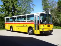 Ex PTT / Postauto - Oldtimer Extrafahrt mit dem Saurer RH 580-25  BE  93915 im Neuenburger Jura in Roches de Maron am 11.06.2017