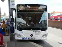Stadtwerke Rüsselsheim Mercedes Benz Citaro 2 am 16.06.17 am Hessentag in Rüsselsheim Bhf 