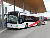 Stadtwerke Rüsselsheim Mercedes Benz Citaro 2 g am 16.06.17 am Hessentag in Rüsselsheim Bhf 