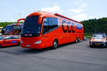 Irizar Teamcar von CCC am 17.6.17 vor dem Rennen in Schaffhausen.