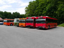 Bustag 2017 in Burgdorf - ex SVB ( Bern Mobil ) Volvo B10M 193 mit div. Oldtimer zum Fototermin in Burgdorf am 25.06.2017