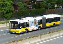 Solaris Urbino 18 der BVG, Wagen '4363' während einer Betriebsfahrt auf der A 100, Berlin im Mai 2017.