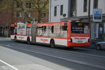 Am 21.04.2016 fährt MZ-SW 767 auf der Linie 63 durch Mainz. Aufgenommen wurde ein MAN Lion's City G / Innenstadt Mainz.
