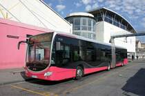 Frankreich / Stadtbus Marseille: Mercedes-Benz Citaro C2 Gelenkbus (Wagen 2130) von RTM (Régie des Transports Metropolitains) Marseille, aufgenommen im April 2017 an der Metrostation  Bougainville  in Marseille.