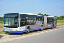 Am 04.06.2016 fährt P-AV 576 für die ILA 2016 Shuttle zwischen Parkplatz und ILA-Gelände. Aufgenommen wurde ein MAN Lion's City G der BVSG, Betriebshof Stahnsdorf.
