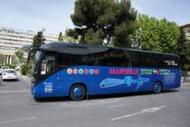 Frankreich / Région Provence-Alpes-Côte d'Azur / Bus Marseille: Iveco Magelys von Transdev, aufgenommen im April 2017 am Bahnhof Marseille Saint-Charles in Marseille.