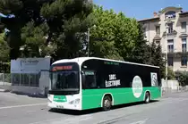 Frankreich / Stadtbus Marseille: Elektrobus Irizar i2e (Wagen 1803) von RTM (Régie des Transports Metropolitains) Marseille, aufgenommen im April 2017 am Bahnhof Marseille Saint-Charles in Marseille.