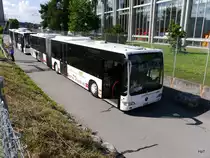 Rottal Auto AG / EUROBUS - Mercedes Citaro Nr.30  LU 15580 in Kerzers als Bahnersatz für die BLS Zwischen Kerzers und Bern Brünnen am 15.07.2017