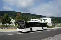 Bus Aue / Bus Erzgebirge: MAN Lion's City Ü der RVE (Regionalverkehr Erzgebirge GmbH), aufgenommen im Juli 2017 am Bahnhof von Aue (Sachsen).