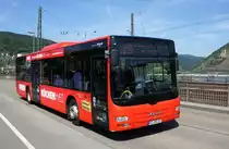 Bus Bingen am Rhein: MAN Lion's City Ü vom Omnibusverkehr Rhein-Nahe GmbH / ORN, aufgenommen im Juli 2017 im Stadtgebiet von Bingen am Rhein.
