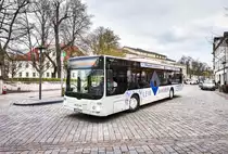 Ein MAN Lion´s City (Nr. 129) der SÜC, fährt am 10.4.2017 aus der Haltestelle Theaterplatz.
Unterwegs war der Bus auf der Linie 3 (Dörfles-Esbach - Coburg Bahnhof/ZOB - Theaterplatz - Sändleinweg).