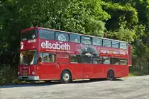 . EK 5000, MAN Bussing Doppeldecker stand am 18.06.2017 am Bahnhof in Wiltz.
