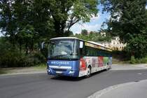 Bus Aue / Bus Erzgebirge: Irisbus Axer vom Omnibusbetrieb E. Meichsner GmbH, aufgenommen im August 2017 am Bahnhof von Aue (Sachsen).