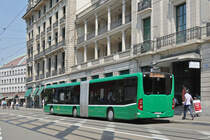 Mercedes Citaro 7051, auf der Linie 50, fährt zur Haltestelle Brausebad. Die Aufnahme stammt vom 22.06.2017.