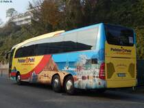 Mercedes Travego von Polster & Pohl aus Deutschland im Stadthafen Sassnitz am 31.10.2015