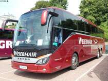Setra 516 HD von Weiermair aus Österreich im Stadthafen Sassnitz am 30.06.2016