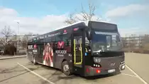 VDL-Citea Fa. Rexer, Calw mit Vollwerbung in Sindelfingen, Parkplatz