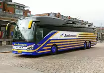 Setra S 519 HD von 'Anchersen' /DK, in Kopenhagen Langelinie Pier im August 2017.