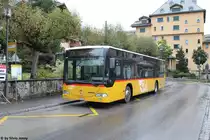 Postauto/Regie Prättigau, ex PU Vogt GR 168 854 (Mercedes Citaro O530) am 12.9.2017 in Klosters, Vereinapark. Da der Bahnhofplatz in Klosters infolge einer Veranstaltung nicht befahren werden konnte, fuhren die Postautos ab der Haltestelle Vereinapark.