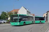 Mercedes Citaro 702 auf der Tram Ersatzlinie 3, die wegen der Baustelle am Steinenberg nicht verkehren kann. Nach dem bedienen der Endhaltestelle Burgfelderhof fahren die Busse zum Wenden ein kurzes Stück nach St. Louis. Die Aufnahme stammt vom 25.09.2017.