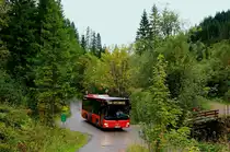 MAN Lion's City M M-RV 3884 des Regionalverkehr Oberbayern (Linie 9560 Monialm - Spitzingsee) am 12.09.2017 an der Haltestelle Waitzingeralm