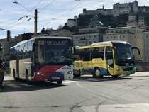 MB Integro von Postbus und MAN Lions Regio City Tours am 11.10.17 in der Stadt Salzburg.