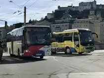 MB Integro von Postbus und MAN Lions Regio City Tours am 11.10.17 in der Stadt Salzburg.