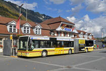 Mercedes Citaro 136, auf der Linie 21, wartet an der Endstation beim Bahnhof Interlaken Ost. Die Aufnahme stammt vom 06.10.2017.