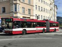 Ein MAN von Obus Salzburg AG am 11.10.17 in der Stadt Salzburg.