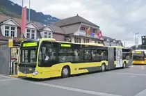 Mercedes Citaro 162, auf der Linie 21, wartet an der Endstation beim Bahnhof Interlaken Ost. Die Aufnahme stammt vom 03.10.2017.