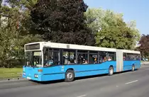 Kroatien / Bus Zagreb / Autobus Zagreb / Zagrebački Električni Tramvaj (ZET): Mercedes-Benz O 405 GN - Wagen 519, aufgenommen im Oktober 2017 an der Haltestelle  Središće  im Stadtgebiet von Zagreb.