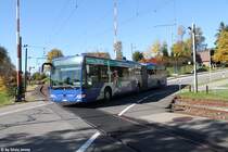 VZO Nr. 117 (Mercedes Citaro Facelift O530G) am 15.10.2017 beim Bhf. Bäretswil