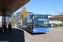 VZO Nr. 114 (Mercedes Citaro Facelift O530G) am 15.10.2017 beim Bhf. Wetzikon