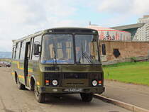 Ein PAZ3205 (ПАЗ-3205) gesehen am 14. September 2017 in Krasnojarsk. 

Danke für die Ergänzung an Chris.