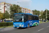 Kroatien / Bus Zagreb / Autobus Zagreb: Iveco Crossway von Auto promet Sisak d.o.o., aufgenommen im Oktober 2017 an der Haltestelle  Sopot  im Stadtgebiet von Zagreb.