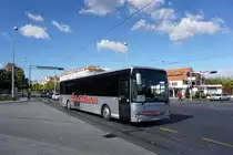 Kroatien / Bus Zagreb / Autobus Zagreb: Iveco Crossway LE von Čazmatrans - Nova d.o.o., aufgenommen im Oktober 2017 an der Haltestelle  Dubec  im Stadtgebiet von Zagreb.