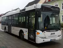 Scania OmniLink der PVM Waren in Neubrandenburg am 17.11.2016