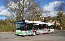 Bus Aue / Bus Erzgebirge: MAN NÜ (C-AS 497) der RVE (Regionalverkehr Erzgebirge GmbH), aufgenommen im Oktober 2017 am Bahnhof von Aue (Sachsen).