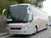 Vovlo 9700 von Schmidt-Salzgitter aus Deutschland im Stadthafen Sassnitz am 25.10.2014