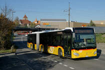 PTT: Postauto Lyss-Bern bei Aarberg am 31. Oktober 2017.
Foto: Walter Ruetsch