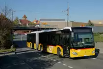 PTT: Postauto Lyss-Bern bei Aarberg am 31. Oktober 2017.
Foto: Walter Ruetsch