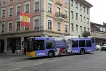 PTT: In Porrentruy ist das Postauto als Stadtbus unterwegs. Entstanden ist diese Aufnahme am 19. Oktober. 2017
Foto: Walter Ruetsch