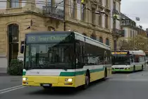 transN - Transports publics neuchâtelois
Fahrzeugtypen und Farbenvielfallt in Neuchâtel
verewigt am 10. November 2017.
Foto: Walter Ruetsch  
