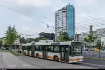 Linz Linien Trolleybus 219 am 31. Mai 2017 am Hauptbahnhof.
