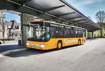 Ein SETRA 415 NF der OVG wartet am 10.4.2017 an der Haltestelle Coburg Bahnhof/ZOB auf die Abfahrt.
Unterwegs war der Bus auf der Linie 720 (Coburg Bahnhof/ZOB - Rödental, Bahnhofsplatz - Weißenbrunn - Rauenstein, Bahnhofstr. - Grümpen, Sportplatz).
