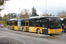 Postauto/Regie ZH-Unterland Nr. 340 (MAN A23 Lion's City G) am 8.11.2017 beim Bhf. Bülach