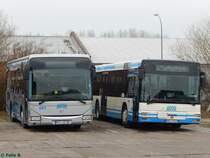 Irisbus Crossway und MAN Niederflurbus 2. Generation der MVVG in Neubrandenburg am 23.12.2016
