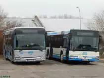 Irisbus Crossway und MAN Niederflurbus 2. Generation der MVVG in Neubrandenburg am 23.12.2016