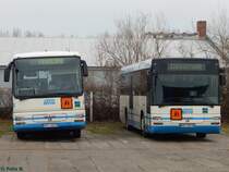 MAN ÜL 313 und MAN SÜ 283 der MVVG in Neubrandenburg am 23.12.2016